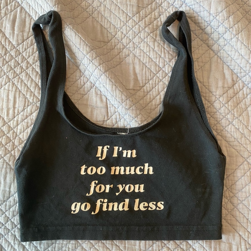 Black crop top
